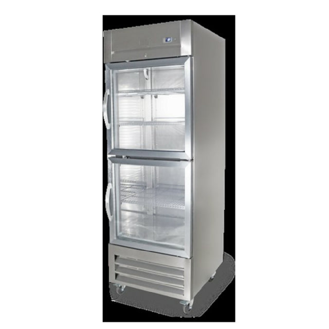 Kelvinator KCHRI27R2HGDR (738317) 2-half Glass Door 27" Long Refrigerator