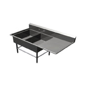 John Boos 42PB2028-1D30R Pro-Bowl Sink 2-compartment 74-3/16"W X 33-1/2"D X 44-1/16"H Overall Size