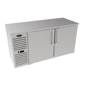 Krowne LS60 Refrigerated Low-Profile Back Bar Storage Cabinet Two-section 60"W X 24"D