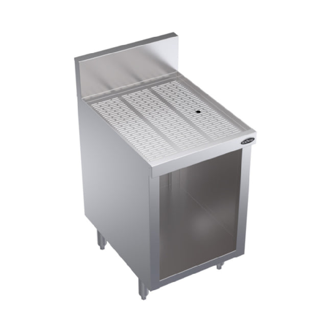 Krowne KR24-S18 Royal Series Underbar Drainboard With Open Cabinet Base 18"W X 24"D