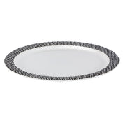 Bon Chef 53925WHITE-BLK Buffet Plate 12-1/2" Dia. Round