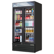 Everest Refrigeration EMSGR33B Reach-In Glass Door Merchandiser Refrigerator Two-section