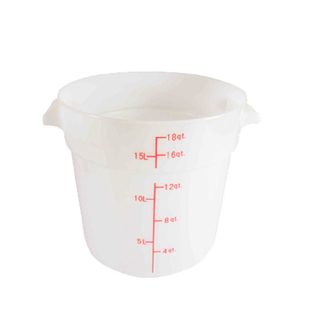 Thunder Group PLRFT318PP Food Storage Container 18 Quart Round