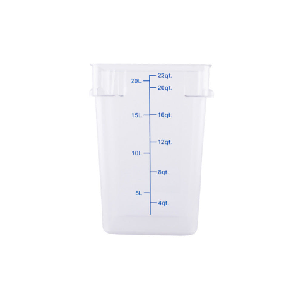 CAC China FS1P-SQ22C Food Storage Container 22 Qt. Square