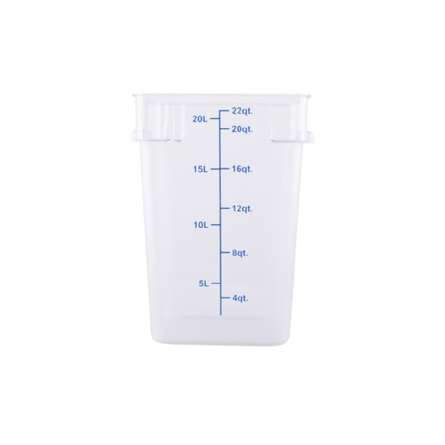 CAC China FS1P-SQ22C Food Storage Container 22 Qt. Square