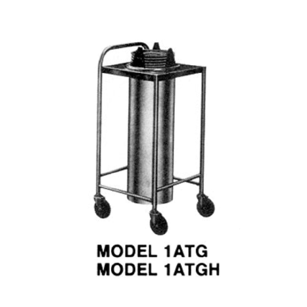 Piper Products 1ATG1 - Plate Dispenser, Open Tubular Frame, Mobile Design