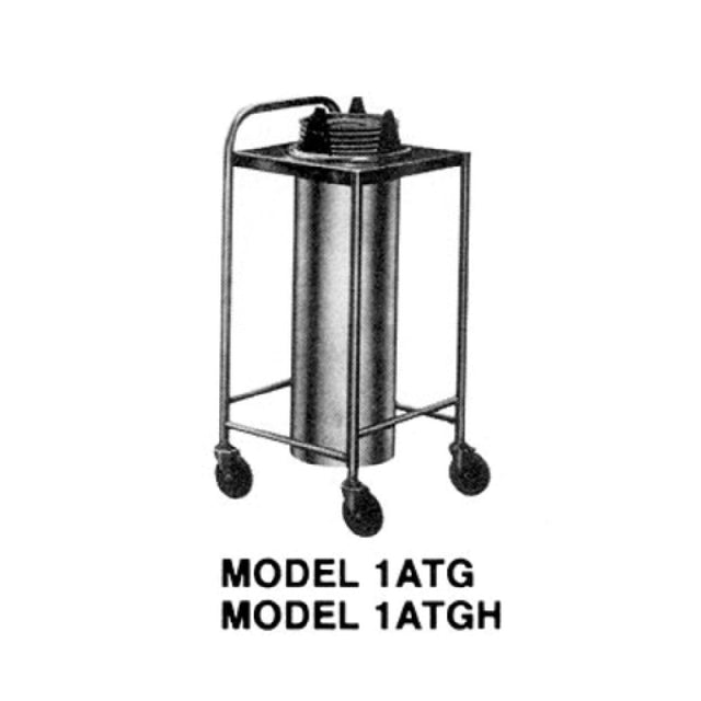 Piper Products 1ATGH2 - Heated Dish Dispenser, Open Tubular Frame, Mobile Design