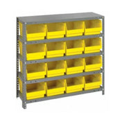 Quantum 1239-207_YELLOW - Shelving Unit, 12"D X 36"L X 39"H, Heavy Duty