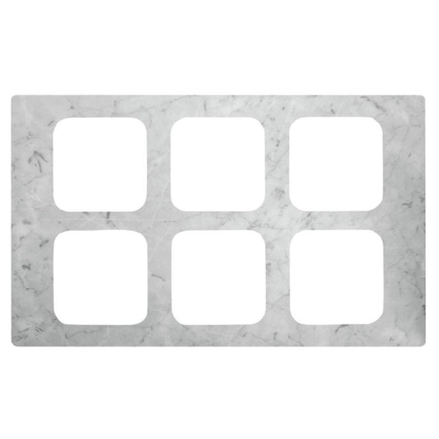 Hubert 99543 - Cold Tile, For 1/6-size Contemporary Pans, 6-compartment