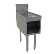 Glastender DBHB-12-LD Underbar Drainboard Half Cabinet Open Front Base 12"W X 24"D
