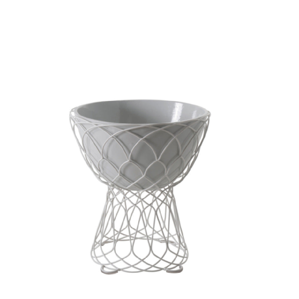 Emuamericas Llc E578 Re-Trouve Short Vase Outdoor/indoor Wrought Iron Structure W/ Terracotta Pot