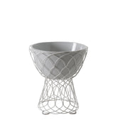 Emuamericas Llc E578 Re-Trouve Short Vase Outdoor/indoor Wrought Iron Structure W/ Terracotta Pot