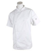 Mercer Culinary M61032WH3X Genesis Women's Chef Jacket Short Sleeve (8) Traditional Buttons