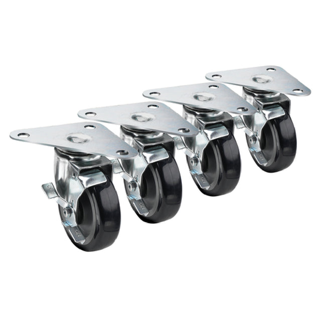Krowne 28-161S Krowne Large Triangle Heavy Duty Plate Caster Swivel With Lock