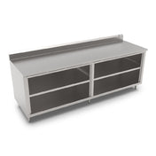 John Boos 4CO6R5-24108-1S Work Table Cabinet Base With Open Front 108"W X 24"D