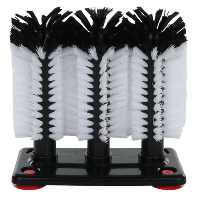 Empura 300016 - Triple Glass Washing Brush, Bar Glassware Cleaner With Base, 3 Brushes