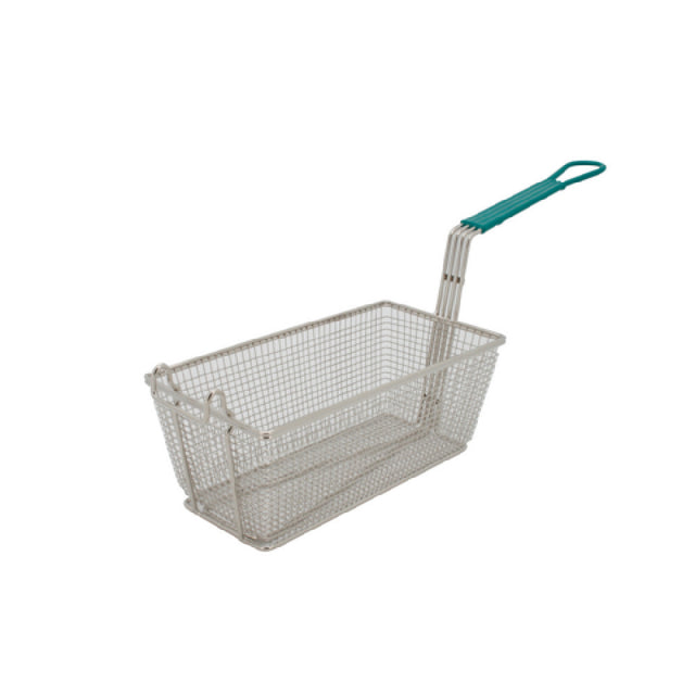 CAC China SPFB-5 Fry Basket 13"L X 6-3/4"W X 5-1/8"H 10"L Green Handle