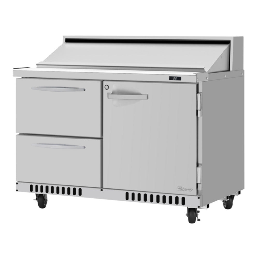 Turbo Air PST-48-D2R(L)-FB-N PRO Series Sandwich/Salad Prep Table Front Breathing Airflow