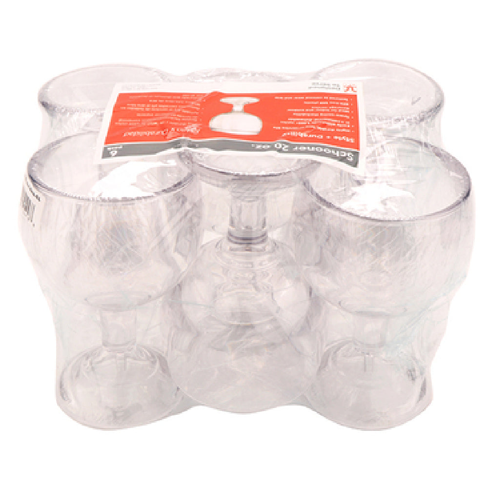 GET Enterprises SP-GOB-20-1-SAN-CL Schooner 20 Oz. (22.95 Oz. Rim Full) 5" Dia. X 7"H