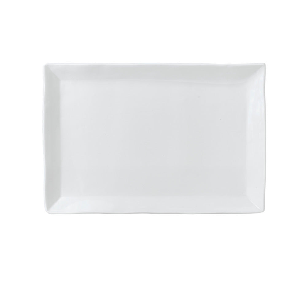 Arc Cardinal FN922 Dudson Organic White Rectangle Tray (L:13.5'' X W:9.13'') Vitrified Ceramic