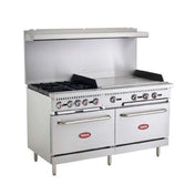 Hubert 134145 - (134145) Kratos® Gas Range, 60"W X 32-3/5"D X 60"H, Natural Gas