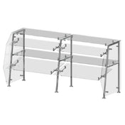 Premier Metal & Glass TMT2S-A CHOICE™ Adjustable Full-Service Sneeze Guard Single Sided Double Guard