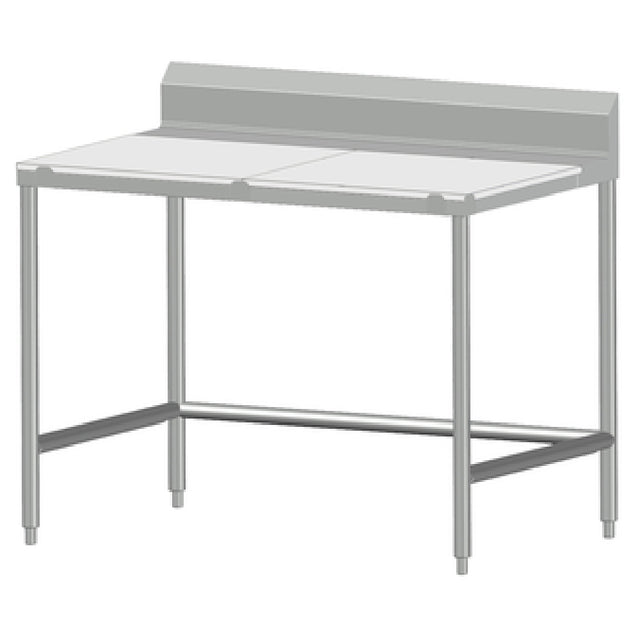 SPG 6MCT-B30 - Universal Stainless Work Table, 72"W X 30"D, 5/8" Poly Top