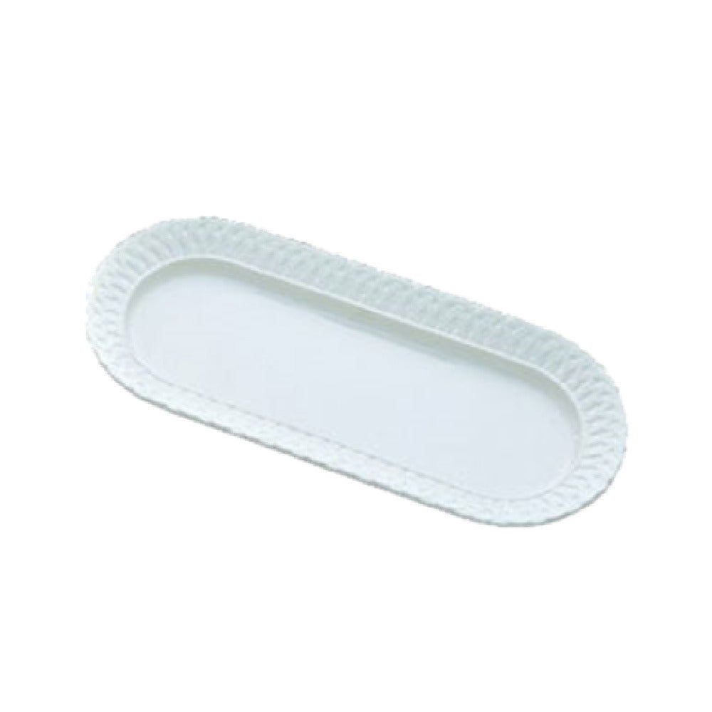 Bon Chef 2310PWHT Trellis Fish Platter 8" X 18" Aluminum With Ceramic-look Coating