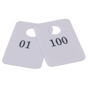 Stanton Trading 5PCR-1-100 Coat Room Checks Plastic With Hanger Hold And "Not Responsible" Disclaimer (set Is Numbered 1-100 & Includes 1 Of Each Number)
