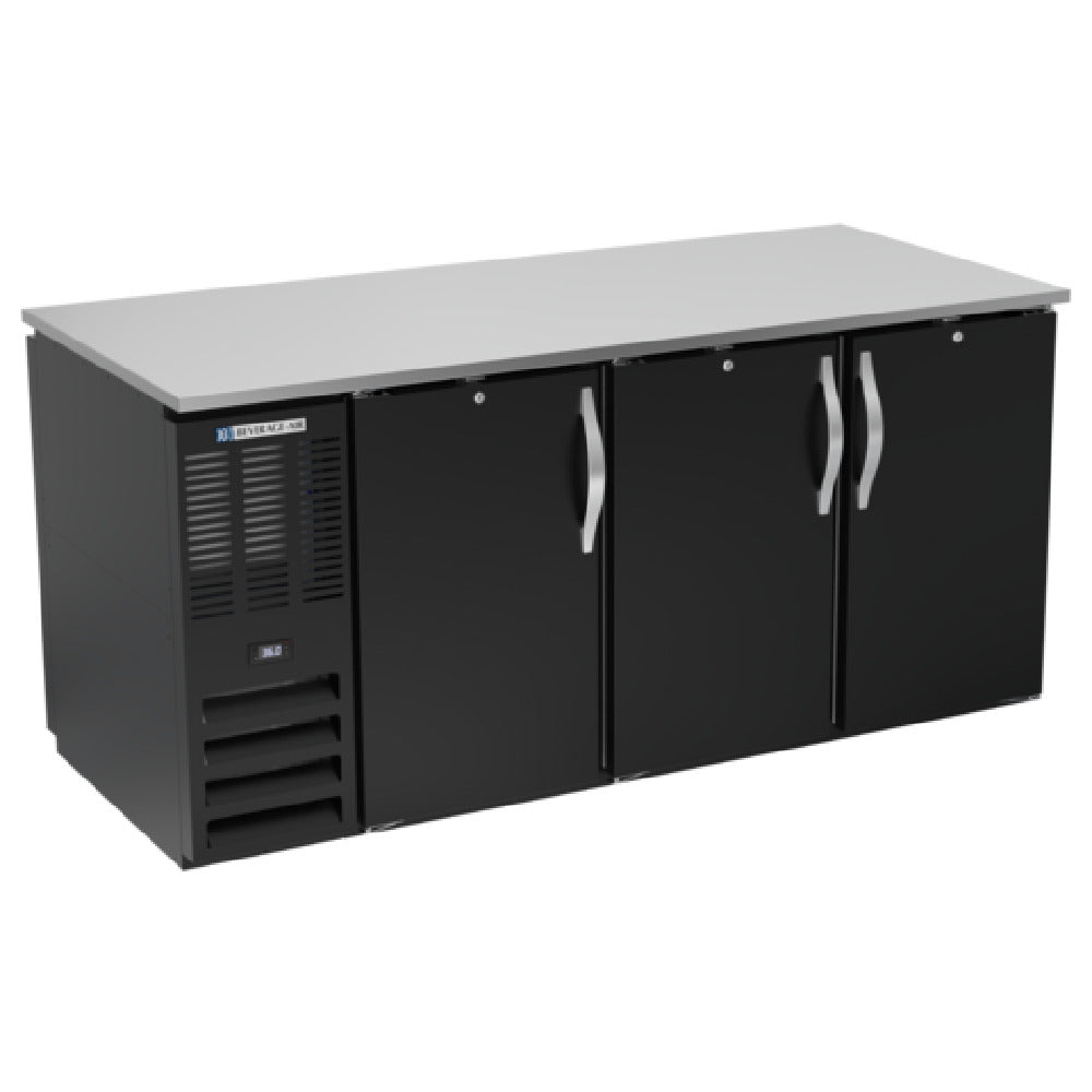 Beverage Air BB72HC-F-PT-B - Refrigerated Open Food Rated Back Bar Pass-Thru Storage Cabinet