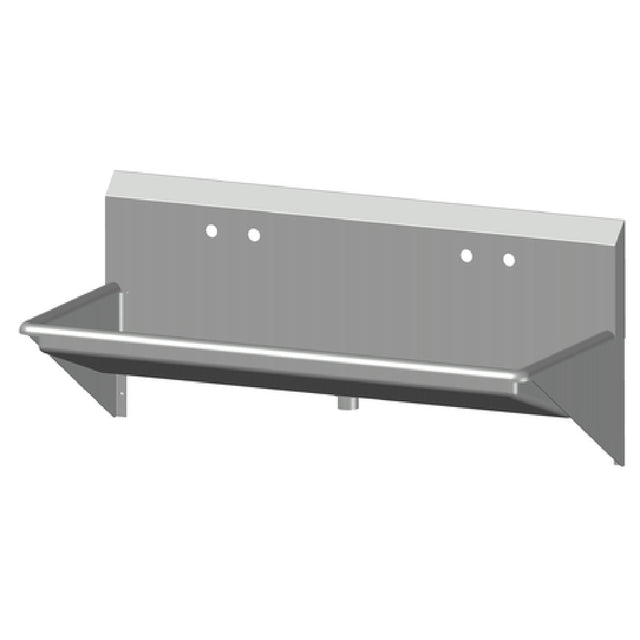 SPG MSHS-4 - Universal Stainless Multi-Station Hand Sink, Wall Mount, 48" X 20" Front-to-back