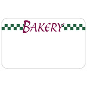 Hubert 92705 - Merchandising Tag, "Bakery" With Green Checkered Design, 3-3/4" X 2-1/4"H