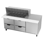Beverage Air SPED72HC-18M-4 Mega Top Refrigerated Counter Three-section 72"W