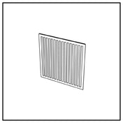 BauscherHepp VE-38067 Venta® Metal Panel With Cut-out Decor "STRIPES" To Cover The Side Of The Buffet Table