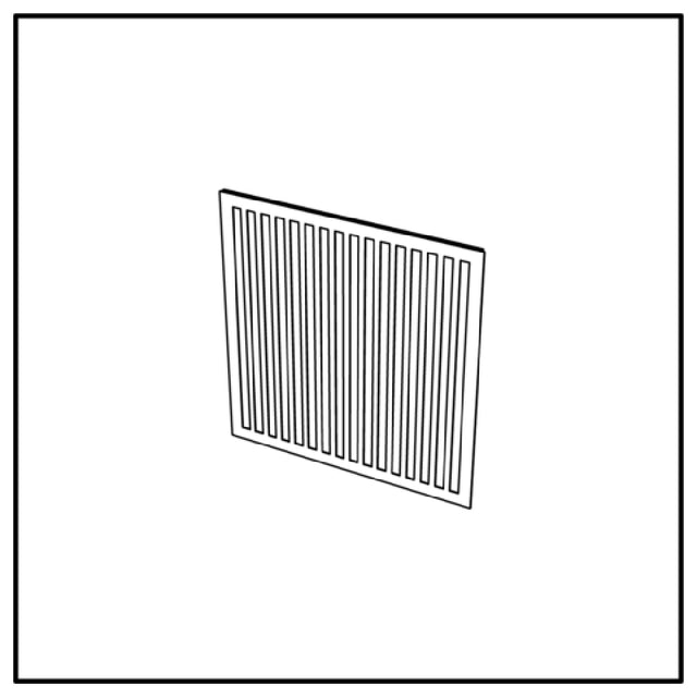 BauscherHepp VE-38067 Venta® Metal Panel With Cut-out Decor "STRIPES" To Cover The Side Of The Buffet Table