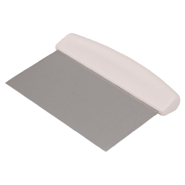 Stanton Trading PL941 Dough Scraper 6" Wide X 4" High Polished Stainless Steel Blade With Plastic Handle