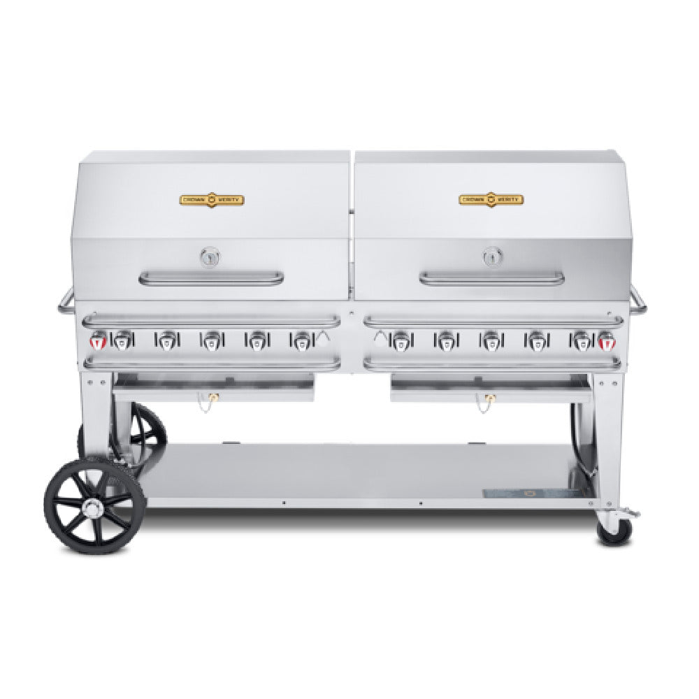 Crown Verity CV-RCB-72RDP-SI50/100 Pro Series Grill LP Gas 81"L X 28"D