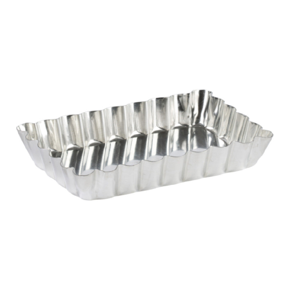 Louis Tellier 195330 Tart Mould 4.76"W X 2.95"D X 0.90"H Rectangular Fluted