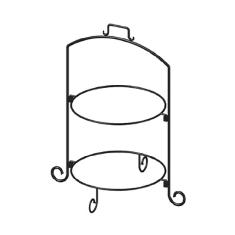 International Tableware WR-142 Plate Stand 2-tier 20-1/2" X 19" X 25"H