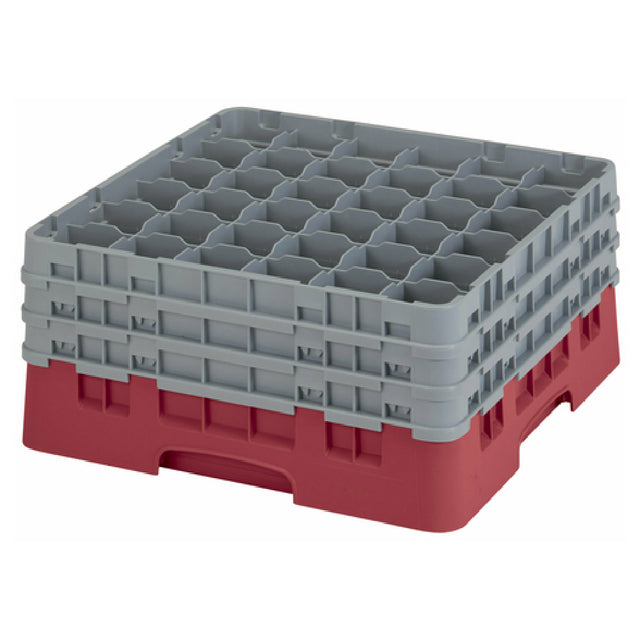 Cambro 36S738416 Camrack® Glass Rack With (3) Soft Gray Extenders Full Size