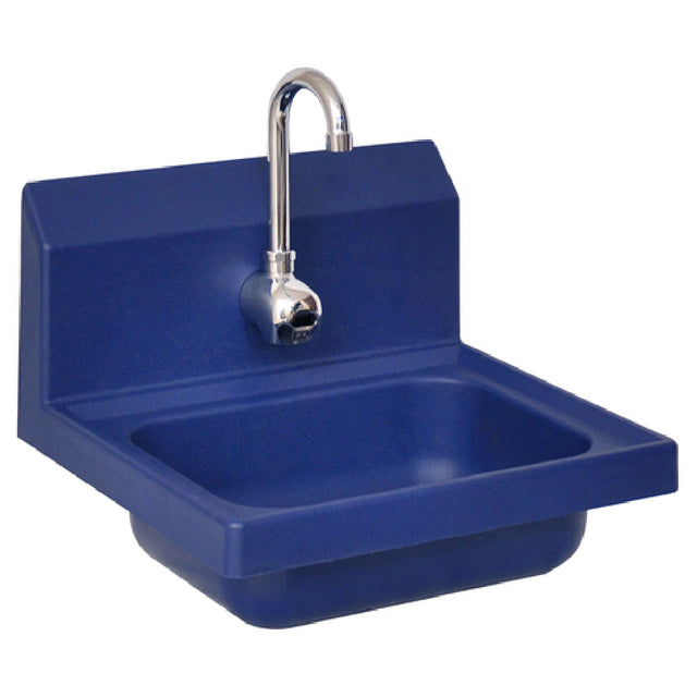 BK Resources APHS-W1410-1BSEF Antimicrobial Hand Sink 14" Wide X 10" Front-to-back X 5" Deep Bowl