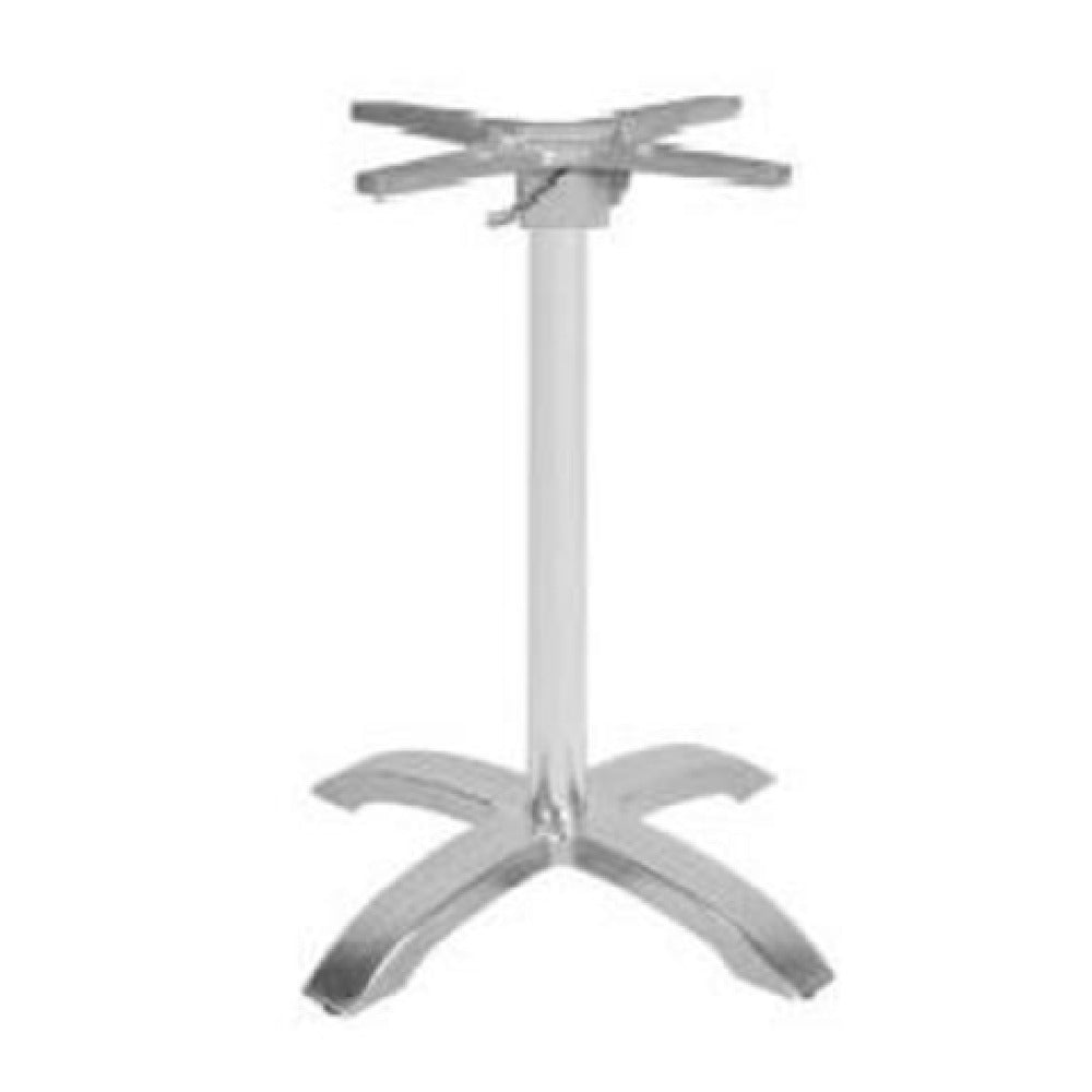 JMC Furniture TABLE BASE ALUMINUM-MALTA-4-FOLD Table Base Dining Height 26" X 26" Base Spread