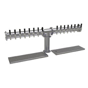 Glastender PT-16-SS Pipe Tee Draft Dispensing Tower Countertop (16) Stainless Steel Faucets (handles Not Included)