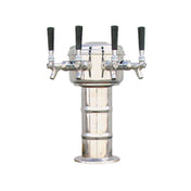 Micro Matic MTM-4PSS Mini-Mushroom Draft Beer Tower Countertop 7-5/16" Dia. X 14"H