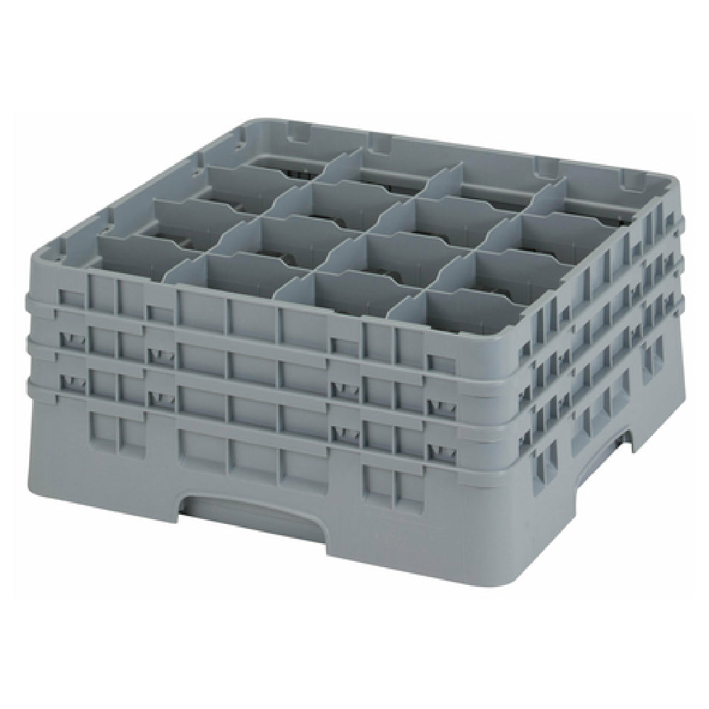 Cambro 16S738151 Camrack® Glass Rack With (3) Soft Gray Extenders Full Size
