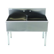 Hubert 16027 - Kratos Utility Sink, 24"W X 24"D X 13"H, (2) Compartment