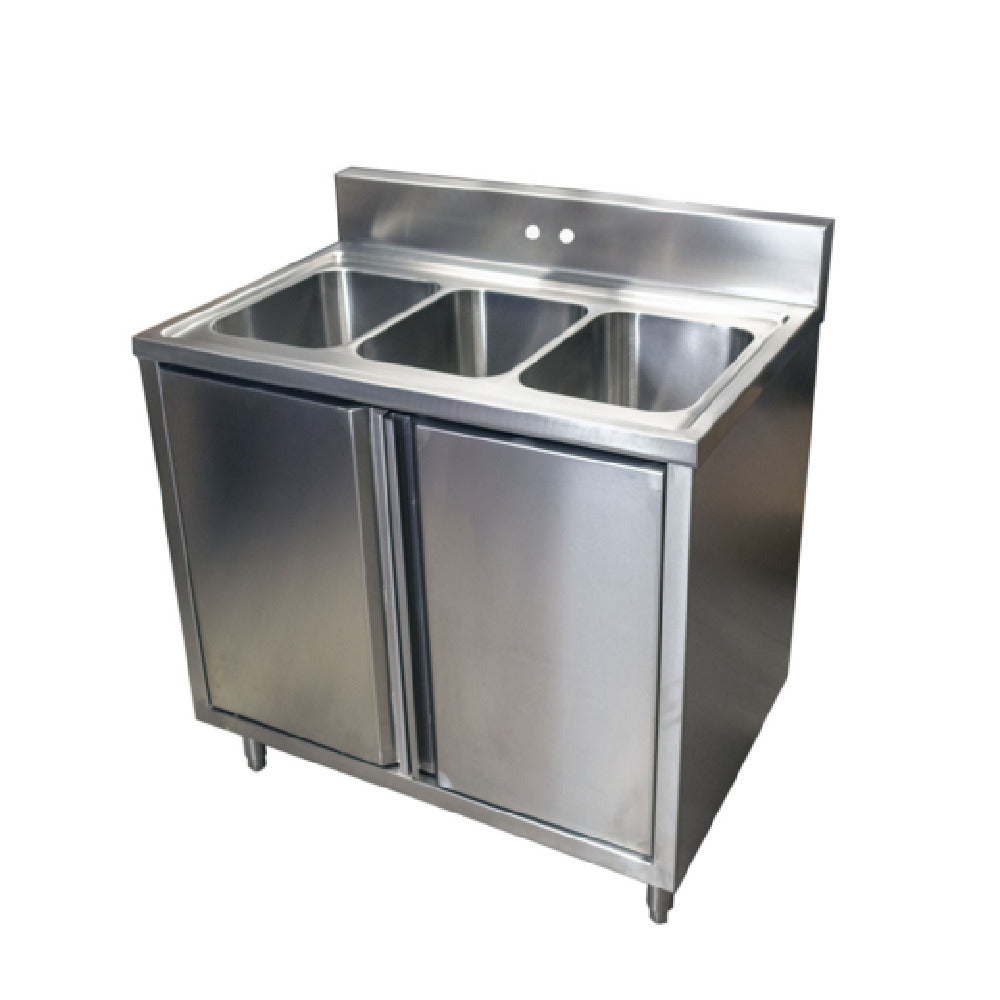 BK Resources CSTR5-3-1014H Sink Cabinet (3) Compartment Overall Dimensions 36"W X 24"D X 39-3/4"H