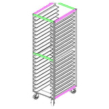 GSW USA ASR-2022WH Bun Pan Rack Heavy Duty Open Sides