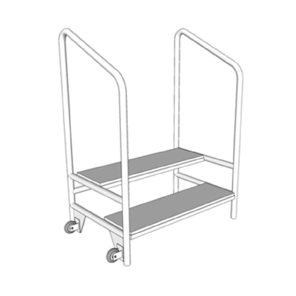 Forbes Industries 4192-28 Stage Stairs For 16" 24"H Stages With 28" H Guard Rails