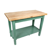John Boos C4824 Classic Country Work Table 48"W X 24"D X 35"H Overall Size 1-3/4" Thick Edge Grain Top